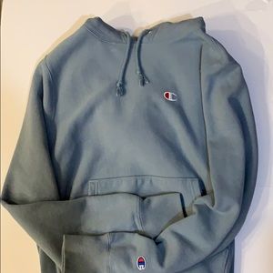 Light Blue reverse weave champion hoodie